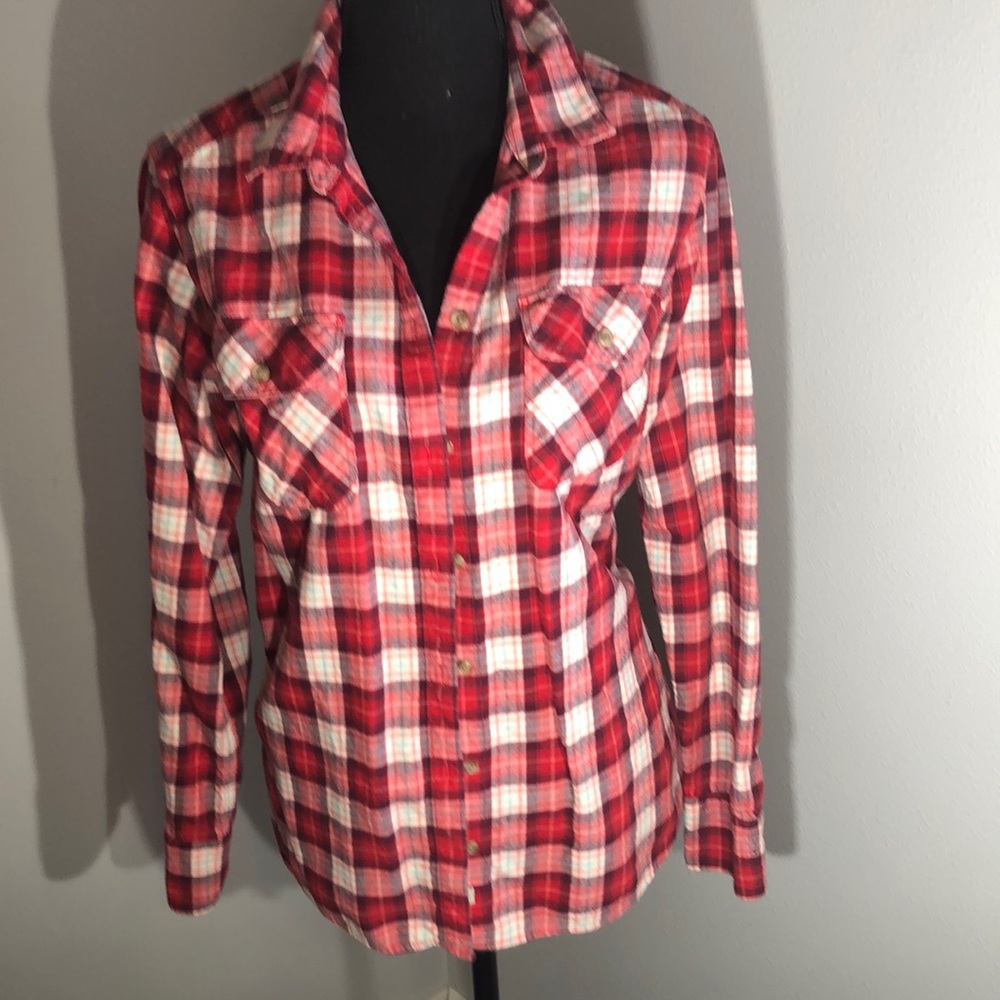 Eddie Bauer Red Plaid Flannel.